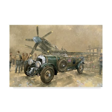 Peter Miller 'Bentley And Spitfire' Canvas Art,22x32